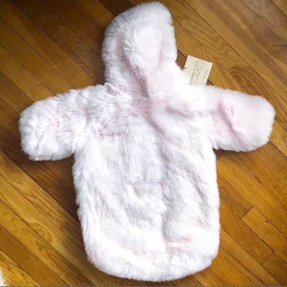 LONDON & COLE Infant Pink Faux Fur Pom Pom Baby Bunting NWT - Picture 5 of 7